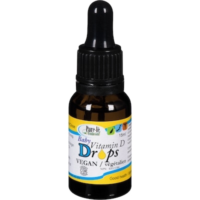 Pure Le Gouttes de vitamine D pour bébé 15 ml, 119,93 $/100ml