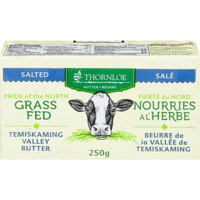 Thornloe Grass Fed Butter, Salted 250 g, $3.32/100g