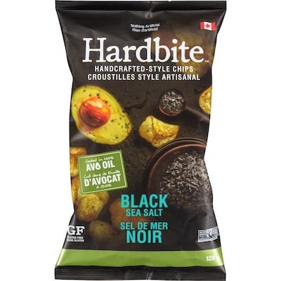 Hardbite Handcrafted-Style Chips, Black Sea Salt 128 g, $3.03/100g