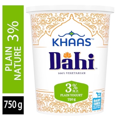 Parmalat Yogourt nature dahi 3 % 750 g, 0,47 $/100g