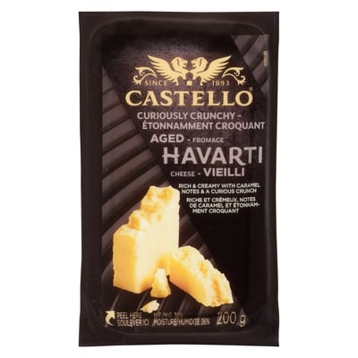 Castello Cheese Aged Havarti 36% M.F. 200 g, $4.00/100g