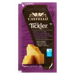 Castello Tickler Extra Mature Cheddar Cheese 35% M.F. 200 g, $4.00/100g
