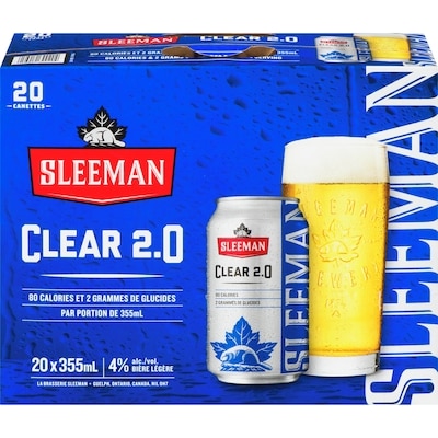 Sleemans Bière Clear (Pièce d’identité requise au moment du ramassage) 20x355.0 ml, 0,39 $/100ml