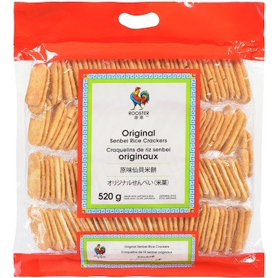 Rooster Senbei Rice Crackers Original 520 g, $1.25/100g