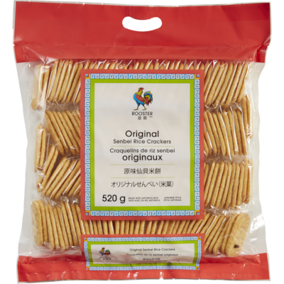 Rooster Craquelins de riz senbei originaux 520 g, 1,34 $/100g