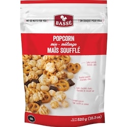 Basse Mélange de maïs soufflé, Bassé 520 g, 1,54 $/100g
