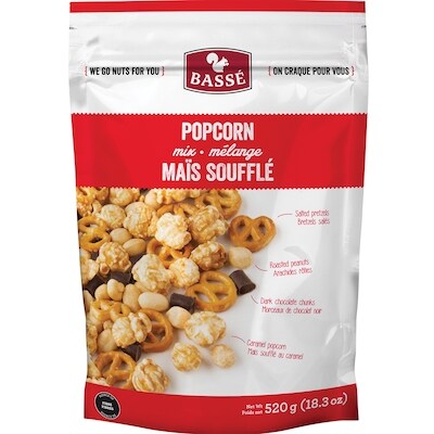 Basse Mélange de maïs soufflé, Bassé 520 g, 1,06 $/100g