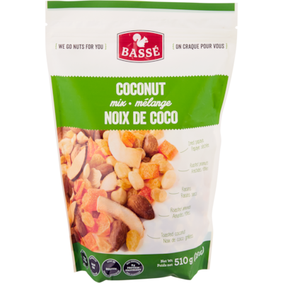 Basse Mélange de noix de coco, Bassé 510 g, 1,08 $/100g