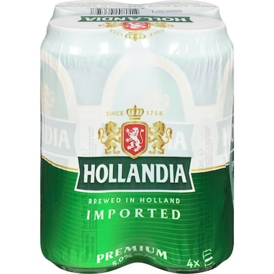 Hollandia Beer Premium Quality (ID required at pick-up) 4x500.0 ml, $0.60/100ml