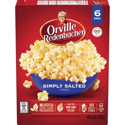 Orville Gourmet Popcorn Simply Salted 492 g, $0.81/100g