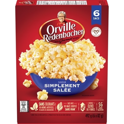 Orville Redenbacher’s Maïs Soufflé Gourmet Simplement Salé (6) 492 g, 0,81 $/100g