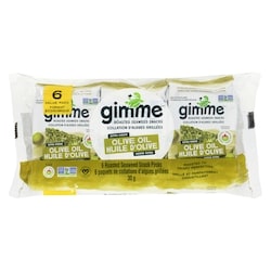 GimMe Collation d’algues rôties biologiques, huile d’olive 6x5.0 g, 25,00 $/100g