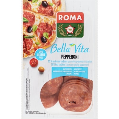 Roma Bella Vita Pepperoni     250 g, $3.60/100g