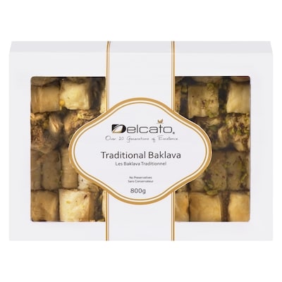 Delcato Baklava Traditional 800 g, $2.37/100g
