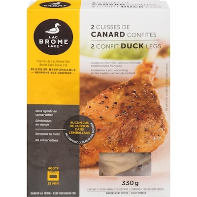 Brome Lake Confit Duck Legs 330 g, $5.15/100g