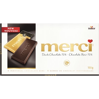 merci Dark 72% chocolate bar 100 g, $2.99/100g