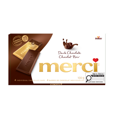 merci Barre de chocolat, Noir 72% 100 g, 4,99 $/100g