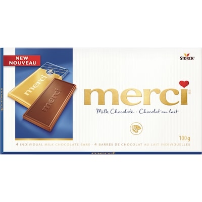 merci Milk chocolate bar  100 g, $2.99/100g