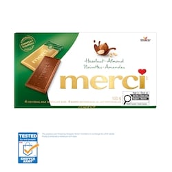 merci Chocolate bar, Hazelnut-Almond - 100 g | Loblaws