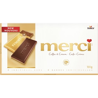 merci Café-Crème, barre de chocolat 100 g, 4,99 $/100g