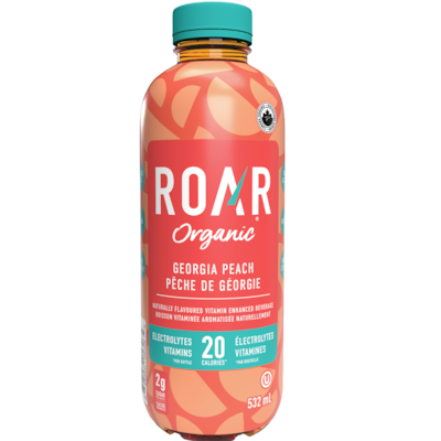 Roar Organic Boisson biologique Roar, pêche Georgia et orange 532 ml, 0,38 $/100ml