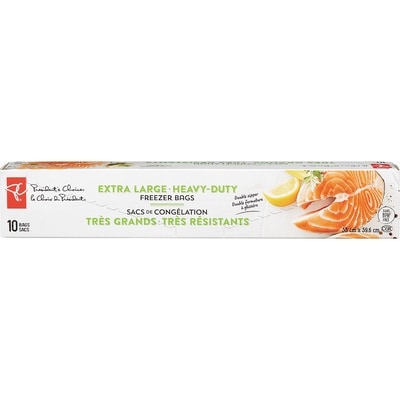 President's Choice Extra Large Heavy Duty Freezer Bags   10 ea, $0.70/1ea