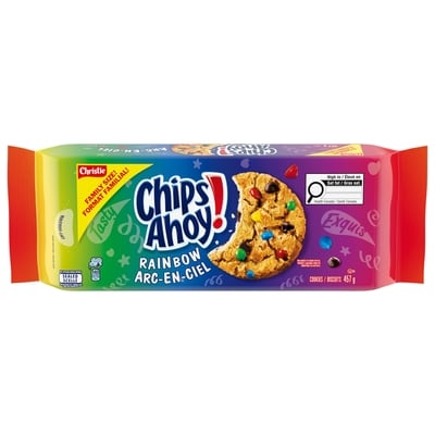 Christie Biscuits CHIPS AHOY! Arc-en-ciel, 1 emballage, format familial 457 g, 1,42 $/100g