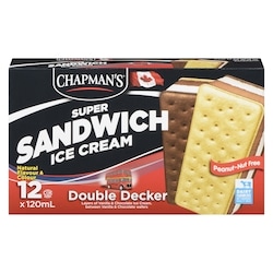 Chapmans Super Ice Cream Sandwich Double Decker 12x120.0 ml, $0.35/100ml
