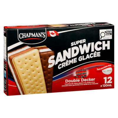Super Sandwichs crème glacée double decker