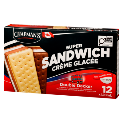 Super Sandwichs crème glacée double decker