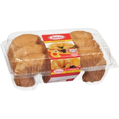 Croissants nature, 6 unités
