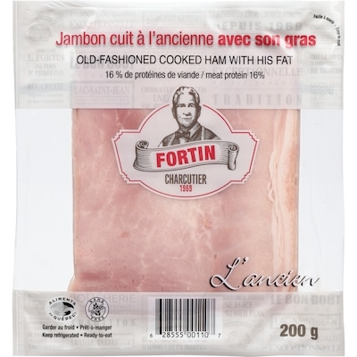 L Fortin Cooked Ham 200 g, $3.75/100g