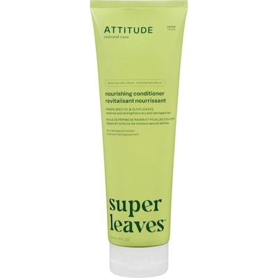 Attitude Revitalisant naturel Super Leaves Nourrissant et fortifiant, huile de pépins de raisin et feuilles d’olivier 240 ml, 5,62 $/100ml