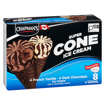 Super Cone French Vanilla & Dark Chocolate Ice Cream