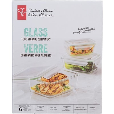 President's Choice Borosilicate Glass Storage Rectangle 1 ea, $4.67/1ea