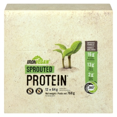 Iron Vegan Salted Caramel Protein Bar 12-Pack 12x64.0 g, $5.60/100g