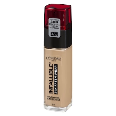 Foundation Infallible Fresh Wear 24HR, Lightweight, Longwear, Breathable Formula, Natural Buff