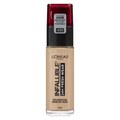 Foundation Infallible Fresh Wear 24HR, Lightweight, Longwear, Breathable Formula, Natural Buff