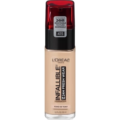 L'Oreal Paris Foundation Infallible Fresh Wear 24HR, Lightweight, Longwear, Breathable Formula, Rose Ivory 30 ml, $78.30/100ml