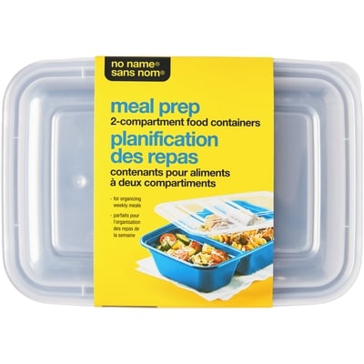 No Name 2 Compartment Rectangular 10 Piece Meal PreContainer, Blue 1 ea, $1.00/1ea