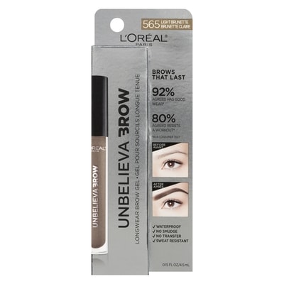 Unbelievabrow Longwear Waterproof Brow Gel, Light Brunette