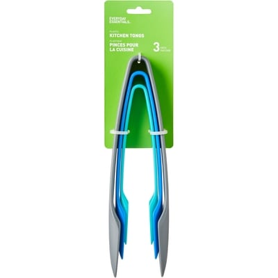Everyday Essentials 3 Pack Nested Tongs, Blue And Grey 3x1.0 ea, $2.83/1ea