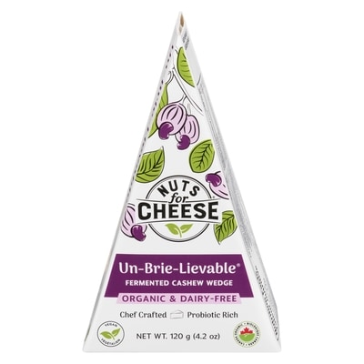 Nuts for Cheese Organic & Dairy-Free Fermented Cashew Product Un-Brie-Lievable 120 g, $9.99/100g