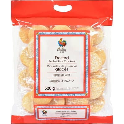 Rooster Senbei Rice Crackers Frosted 520 g, $1.25/100g