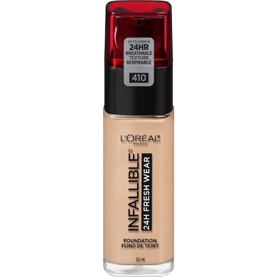 L'Oreal Paris Foundation Infallible Fresh Wear 24HR, Lightweight, Longwear, Breathable Formula, Ivory 30 ml, $73.30/100ml