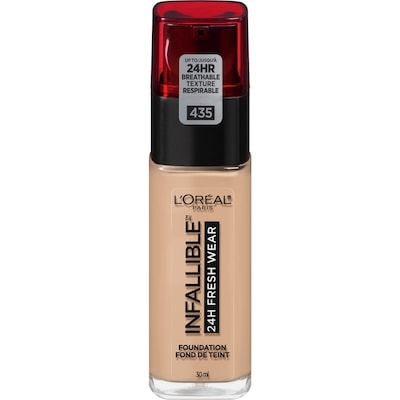 L'Oreal Paris Foundation Infallible Fresh Wear 24HR, Lightweight, Longwear, Breathable Formula, Rose Vanilla 30 ml, $78.30/100ml
