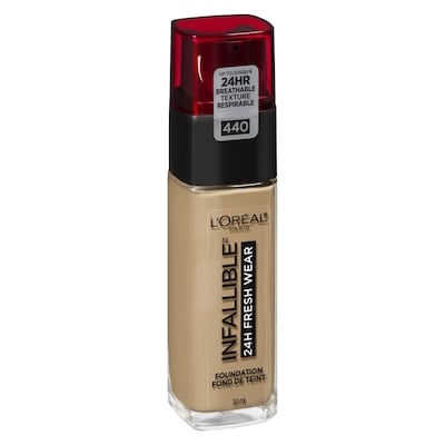 Foundation Infallible Fresh Wear 24HR, Lightweight, Longwear, Breathable Formula, Natural Rose (440)