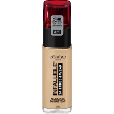 L'Oreal Paris Foundation Infallible Fresh Wear 24HR, Lightweight, Longwear, Breathable Formula, Linen 30 ml, $78.30/100ml
