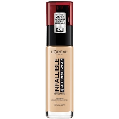 L’Oréal Fond de teint Infallible Fresh Wear 24HR, léger, longue tenue, formule respirable, linen 30 ml, 79,97 $/100ml