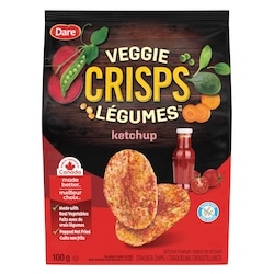 Dare Crisps légumes Ketchup 100 g, 4,49 $/100g